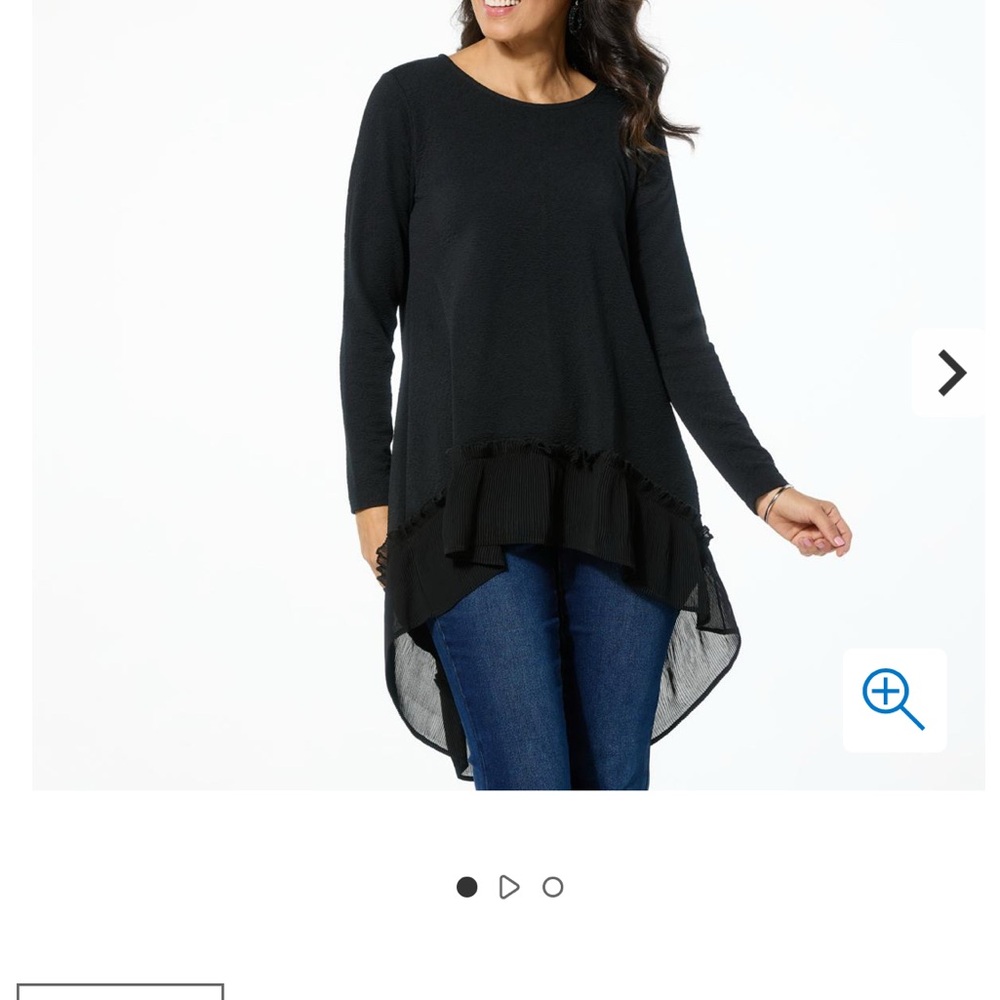 Dg2 Black Hi Low Tunic Top